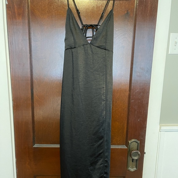 wild fable Dresses & Skirts - Wild Fable Black Satin Midi dress
